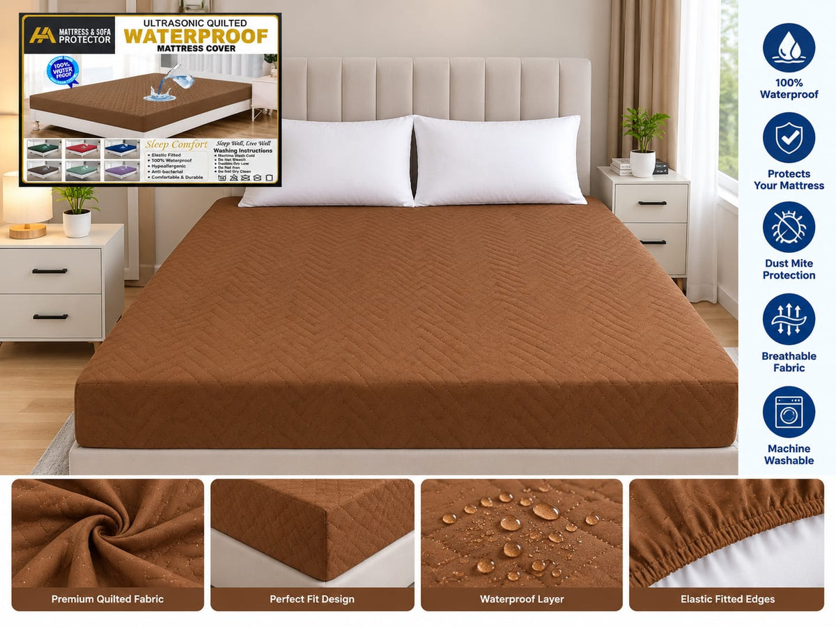 Waterproof Mattress Protector Brown - Features Overview