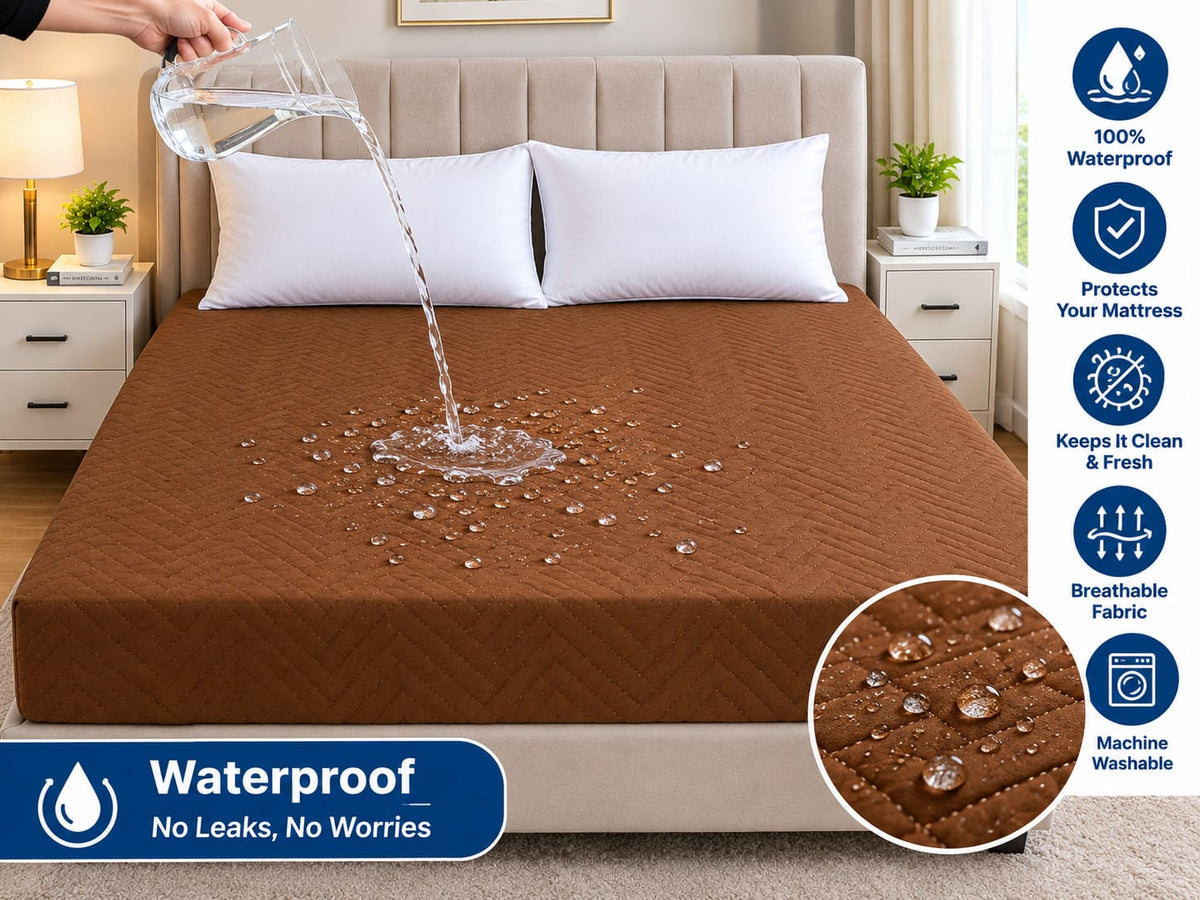 Waterproof Mattress Protector Brown - Water Test