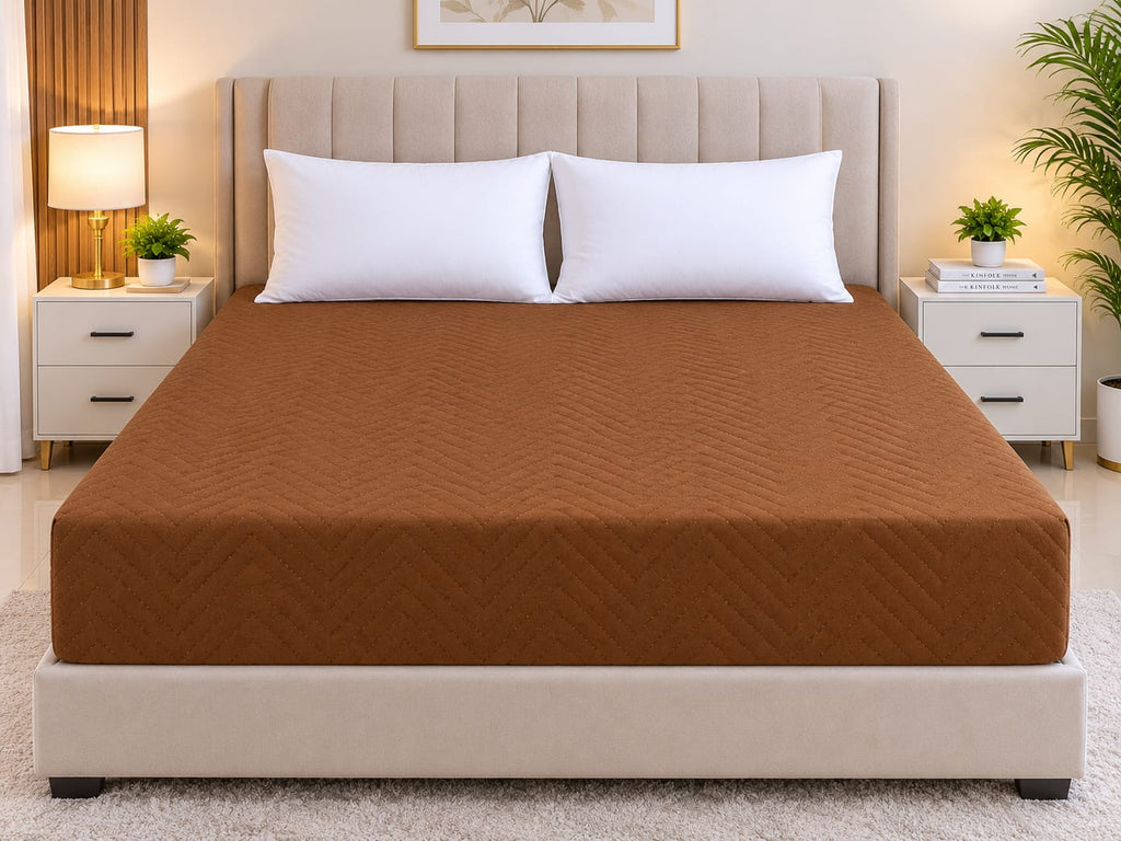 Waterproof Mattress Protector Brown - Plain View