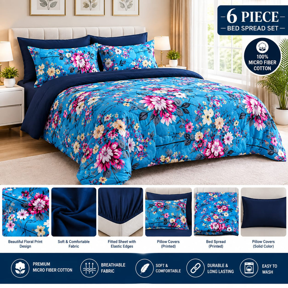 6 Piece Quilted Set - Package