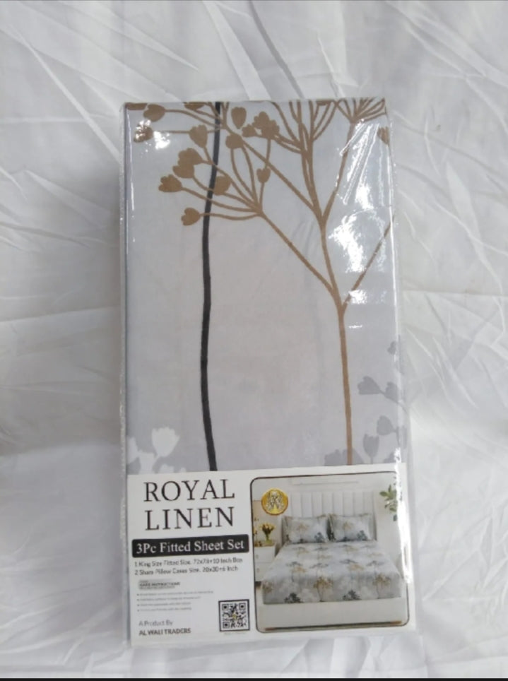 Royal Linen 3Pc Fitted Sheet Set - Package