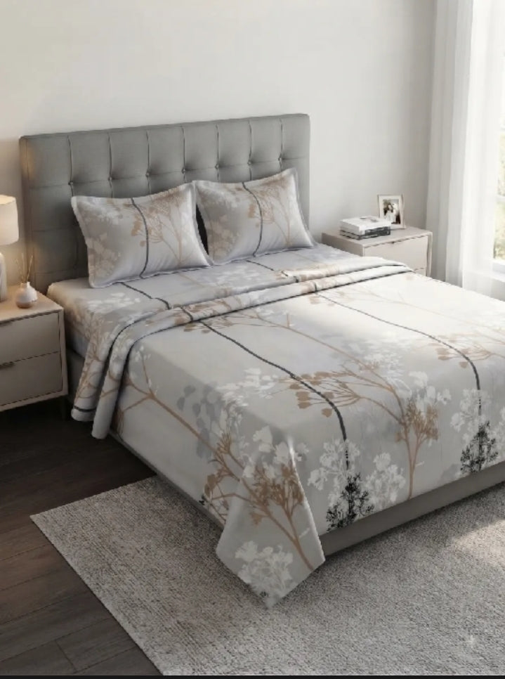 Royal Linen Fitted Sheet on Bed