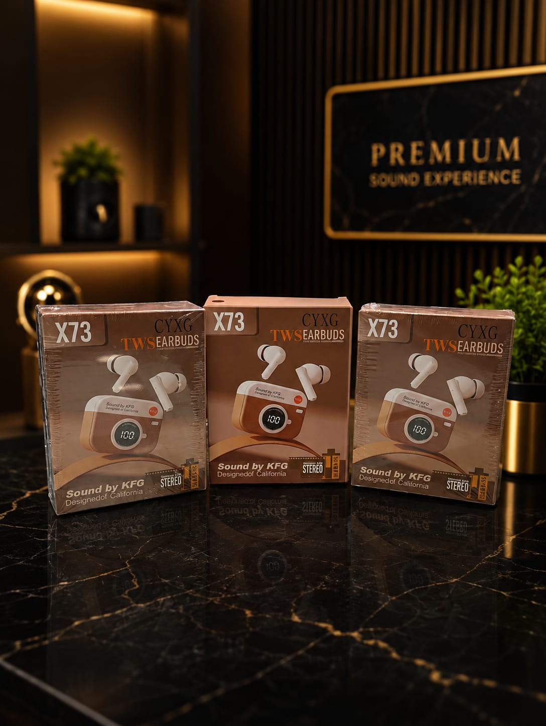 CYXG X73 earbuds boxes premium display
