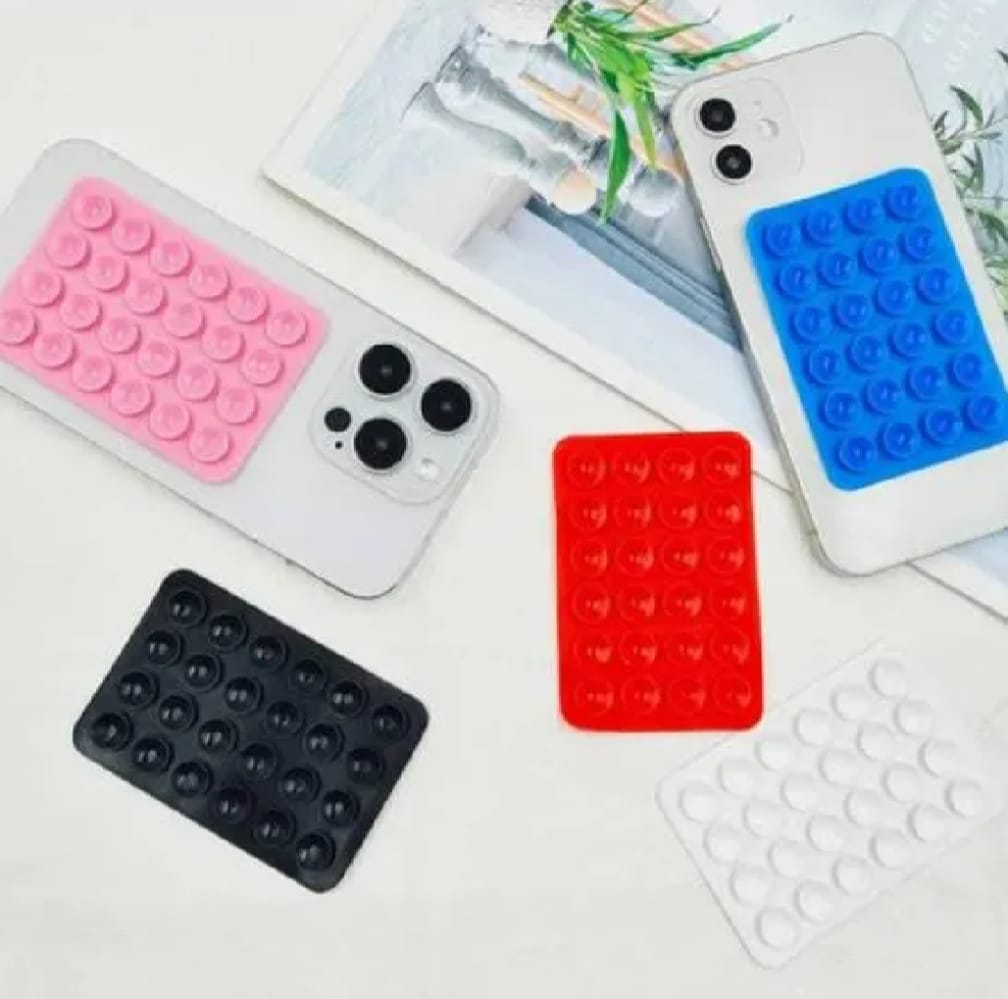 Silicone Suction Cup - Black White Red Blue