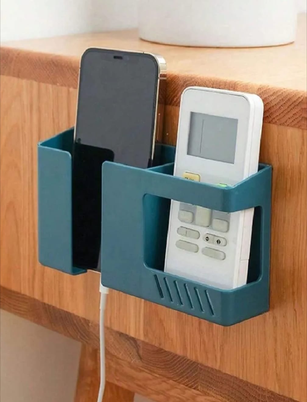 Wall Mounted Holder - Blue on table
